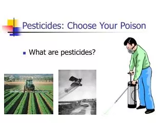 Pesticides: Choose Your Poison