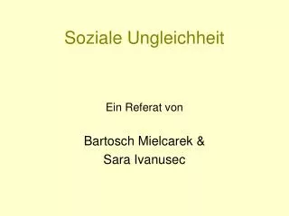 soziale ungleichheit