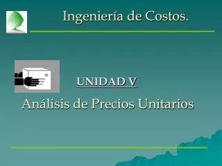 ingenier a de costos