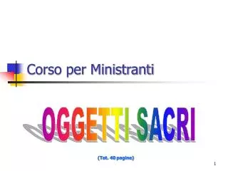 Corso per Ministranti