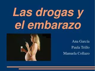 las drogas y el embarazo