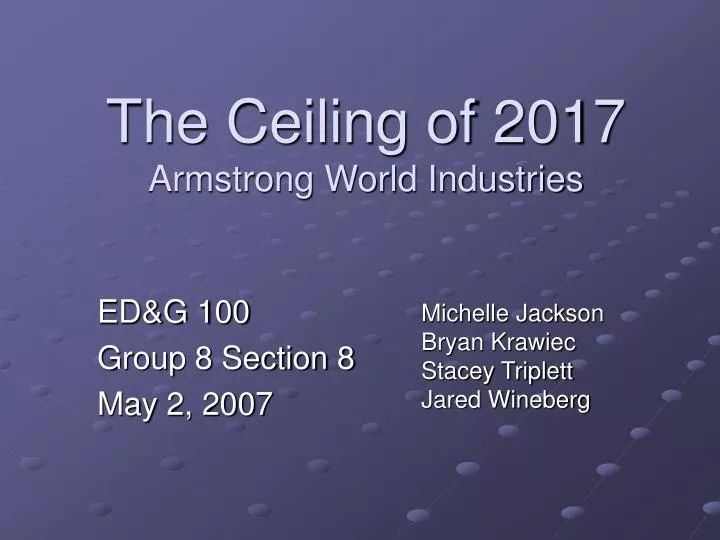 the ceiling of 2017 armstrong world industries
