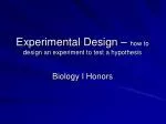 Guidelines for Controlled Experiments in Biology - slide 1