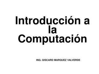 introducci n a la computaci n