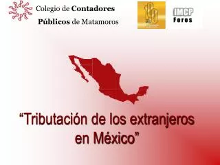 tributaci n de los extranjeros en m xico