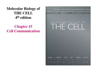 Molecular Biology of THE CELL 4 th edition Chapter 15 Cell Communication