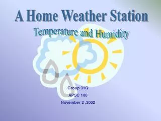 A Home Weather Station