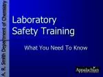 Laboratory Safety Training - slide 1