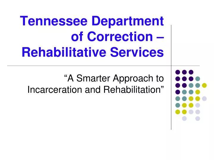 tennessee department of correction rehabilitative services