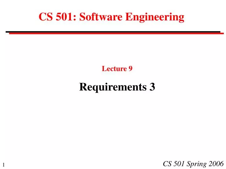 cs 501 software engineering