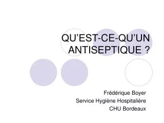 qu est ce qu un antiseptique