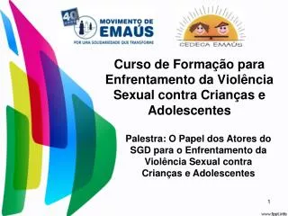 curso de forma o para enfrentamento da viol ncia sexual contra crian as e adolescentes