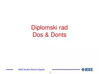 Diplomski rad Dos &amp; Donts