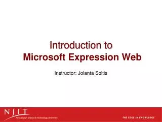 Introduction to Microsoft Expression Web