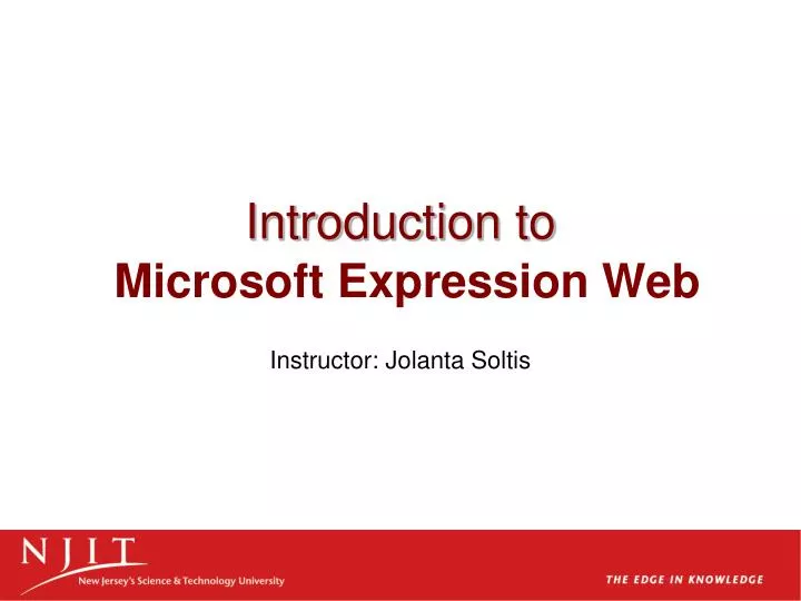 introduction to microsoft expression web