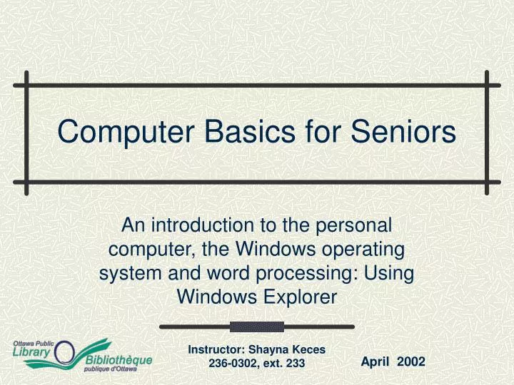 computer basics for seniors