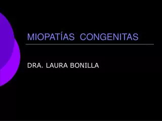 miopat as congenitas