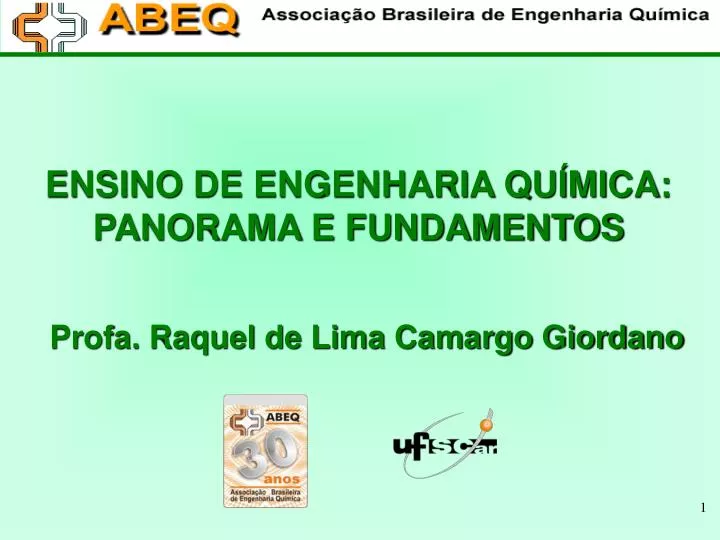 ensino de engenharia qu mica panorama e fundamentos