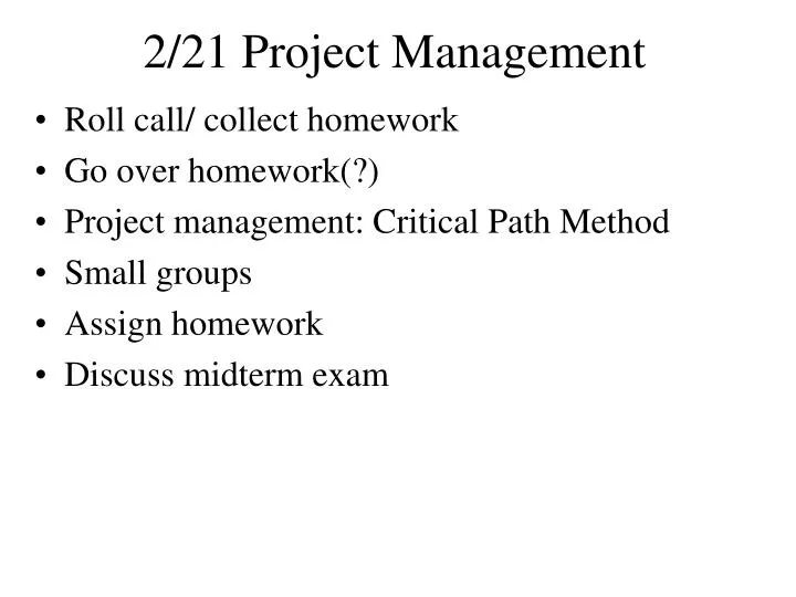 2 21 project management