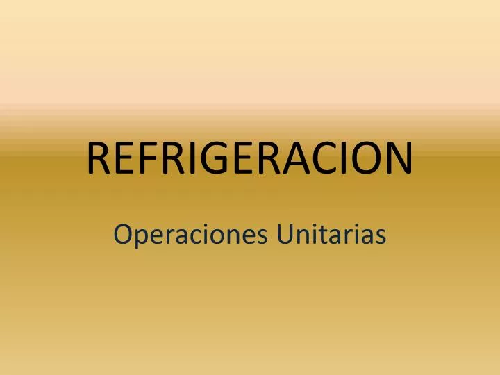 refrigeracion