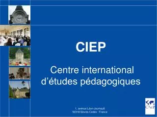 CIEP Centre international d’études pédagogiques