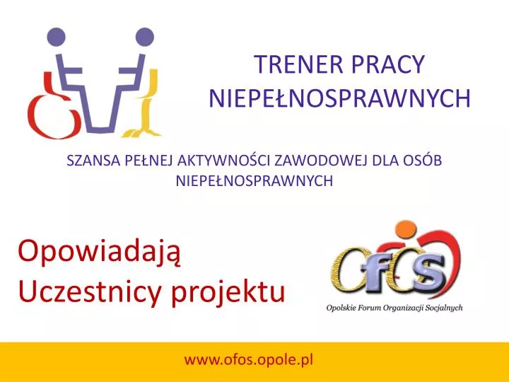 trener pracy niepe nosprawnych