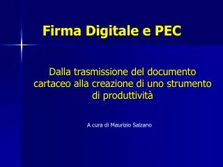 firma digitale e pec