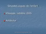 Sinusites aigues de l’enfant - slide 1
