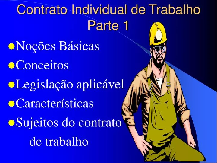 contrato individual de trabalho parte 1