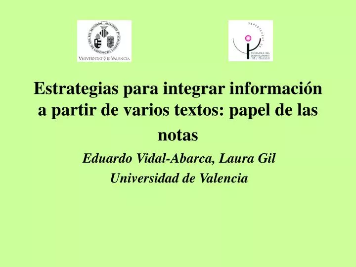 estrategias para integrar informaci n a partir de varios textos papel de las notas
