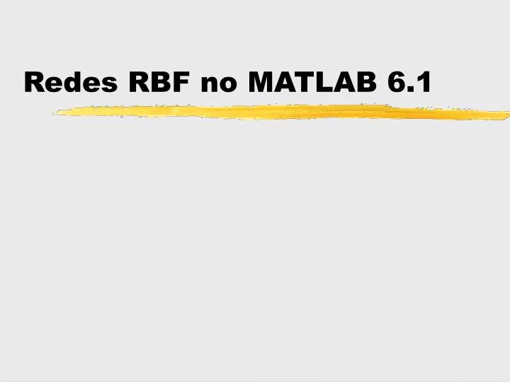 redes rbf no matlab 6 1