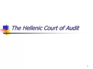 The Hellenic Court of Audit