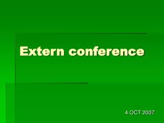 Extern conference