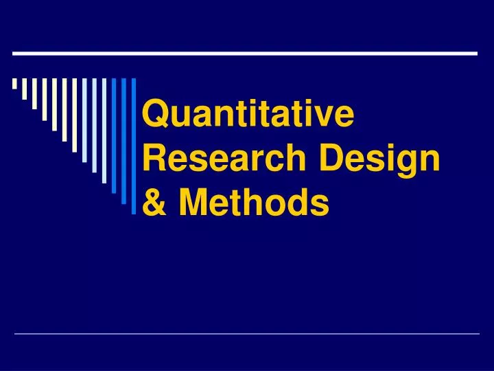 quantitative research design methods