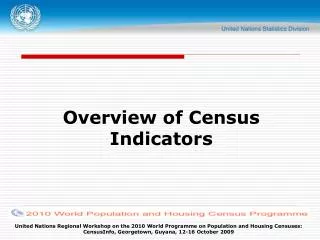 Overview of Census Indicators