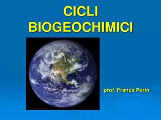 cicli biogeochimici