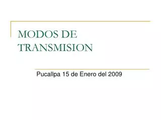 modos de transmision