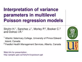 Interpretation of variance parameters in multilevel Poisson regression models