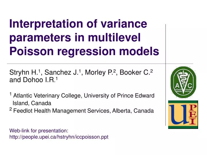 interpretation of variance parameters in multilevel poisson regression models