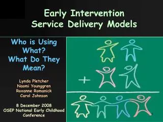 Early Intervention Service Delivery Models