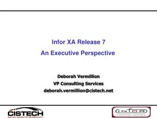 Infor XA Release 7 An Executive Perspective