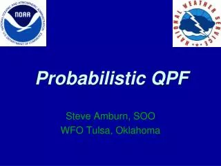 Probabilistic QPF
