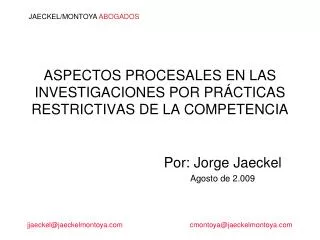 aspectos procesales en las investigaciones por pr cticas restrictivas de la competencia