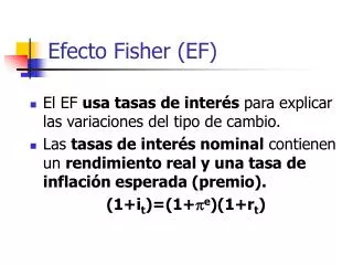 Efecto Fisher (EF)