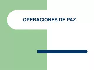 operaciones de paz