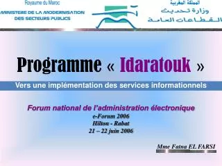 programme idaratouk