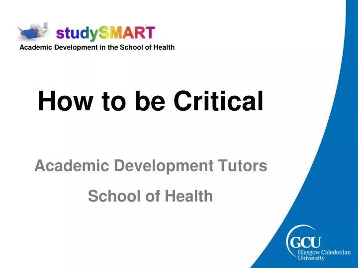 how to be critical