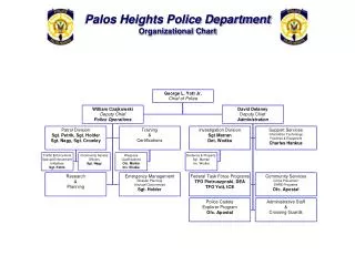 Palos Heights Police Department Organizational Chart