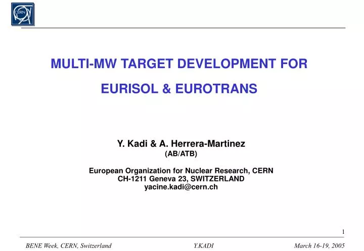 multi mw target development for eurisol eurotrans