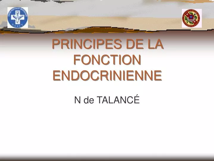 principes de la fonction endocrinienne